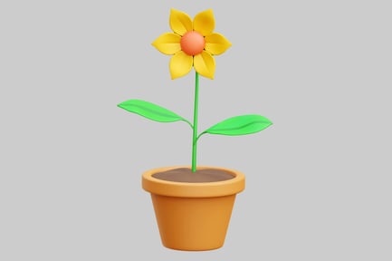 Preview: Vibrant Flower In A Pot For Home Decor