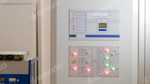Preview: The system of uninterruptible power supply close-up.
