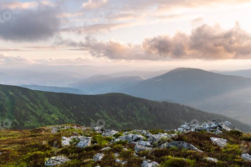 Preview: Amazing scene on autumn mountains