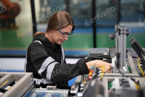 Preview: Business industry innovation technology, people with tech Innovation technological progress concept.