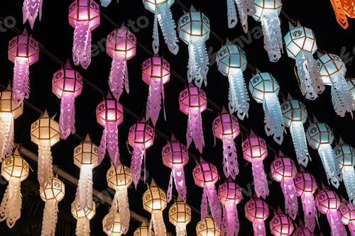 Preview: Colorful Lantern Ceiling at Night Festival