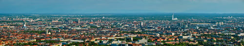 Preview: Aerial panorama of Munich. Munich, Bavaria, Germany