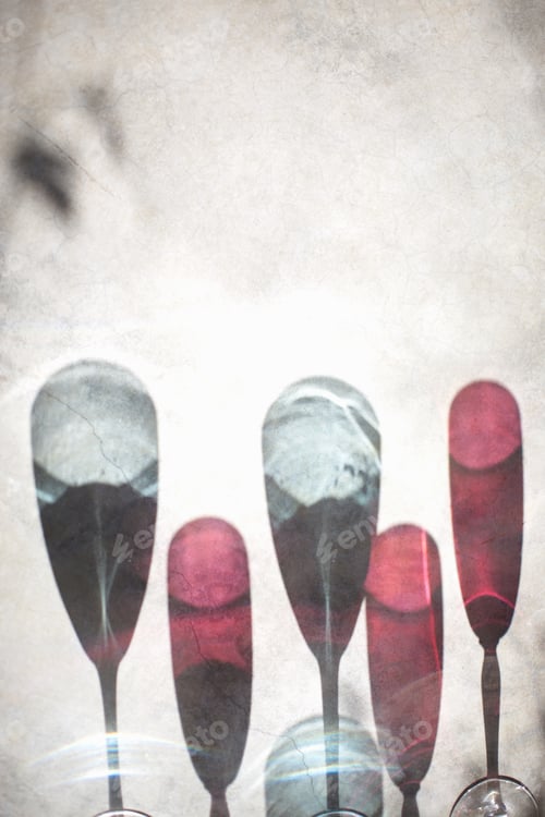 Preview: Shadow of wine and water glasses