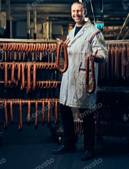 Preview: A man in sausage storage.