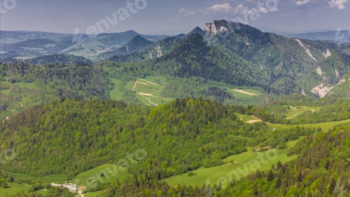 Preview: Pieniny National Park landscape , aerial drone view