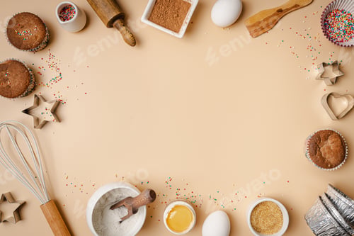 Preview: Baking or cooking background.