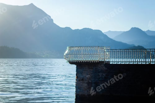 Preview: Beautiful landscape with balcony view, Como Lake, Italy