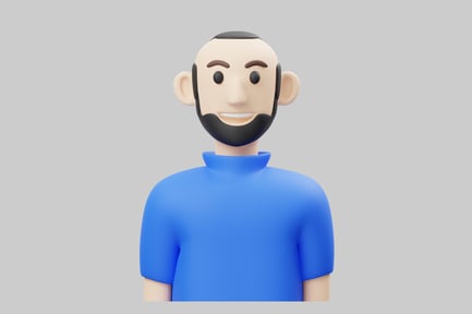 Preview: Simple smiling cartoon man character