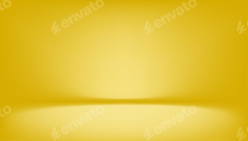 Preview: Yellow Background for Autumn banner,Yellow Amber Haze wall room studio with shadow on empty