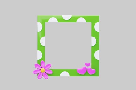 Preview: Green polka dot photo frame
