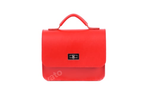 Leather bag isolated on white background