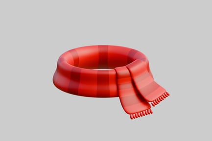 Striped holiday winter scarf