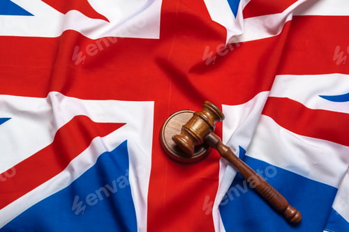 Preview: Union Jack flag and gavel