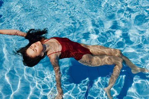 Preview: Blue woman body lifestyle swim sport summer pool bikini water young female person underwater