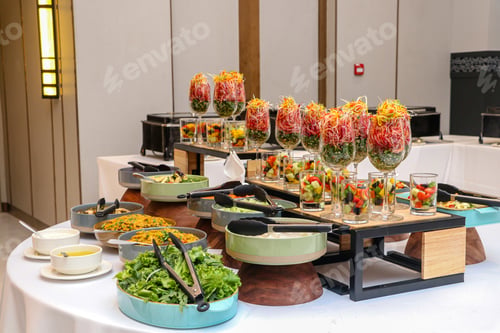 Preview: food decoration on table