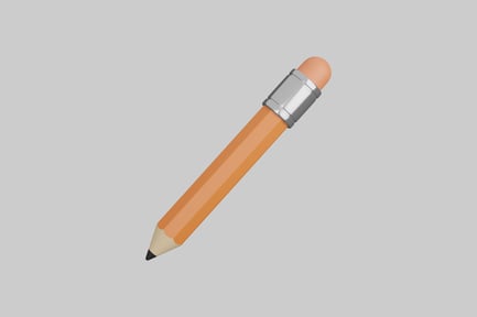 Preview: Classic orange pencil with eraser