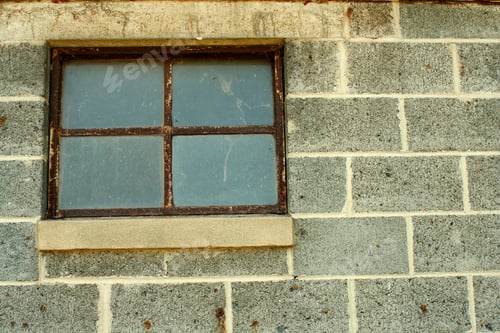 Preview: Concrete block wall with window
