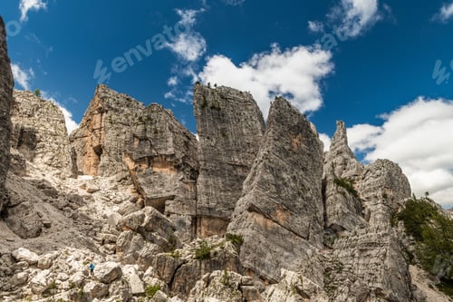 Preview: Rugged Cinque Torri Landscape in Italy’s Dolomite Alps, Summer