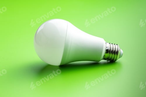 Preview: Energy saving light bulb. LED light bulb.