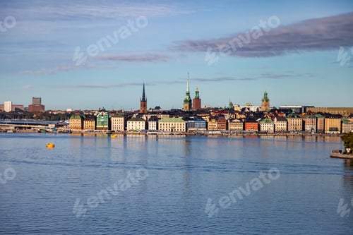 Preview: Scenic panoramic view of Gamla Stan in Old Town Stockholm, capital of Sweden