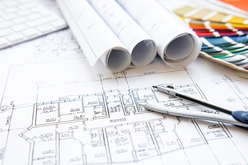 Preview: Architect workplace top view