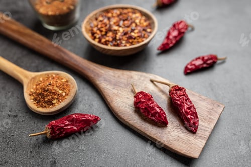 Preview: Variety of fresh and dried chili peppers