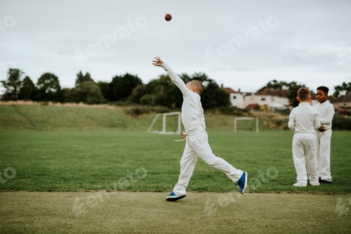 Preview: Cricket player catching a ball