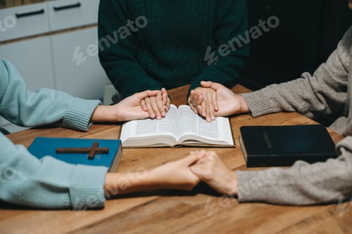Preview: Christians are congregants join hands to pray and seek the blessings of God.