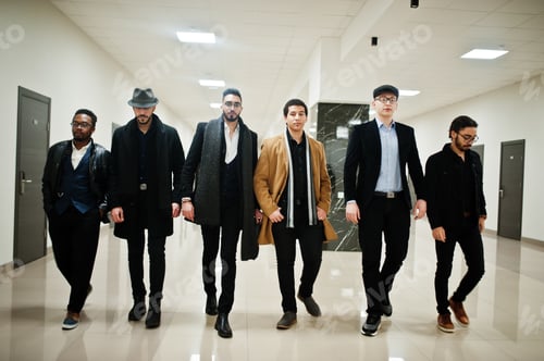 Preview: Multiethnic male bachelor mafia party