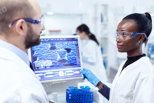 Preview: African scientist conducting chemistry experiment