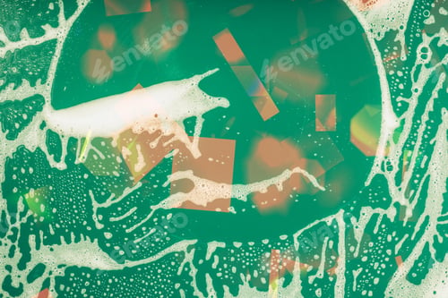 Preview: Drops- Liquid Foam. Fluid Aqua- Abstract Pattern Nature. Background- Cleansing Wash. Shampoo
