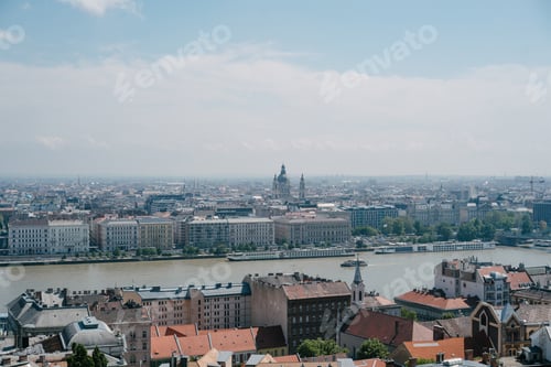 Preview: river and two sides of city in Budapest, Hungary