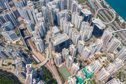Preview: Tai Koo, Hong Kong 19 March 2019: Aerial view of Hong Kong city