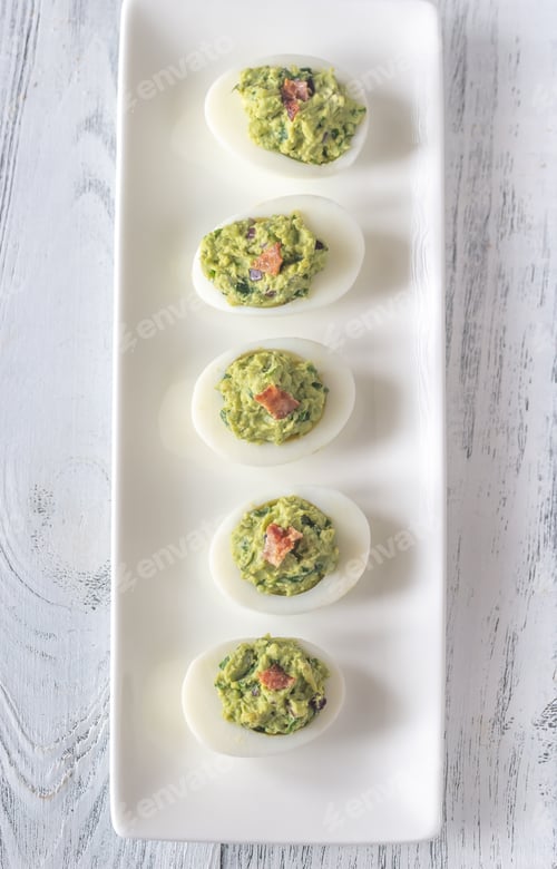 Preview: Guacamole and bacon deviled eggs