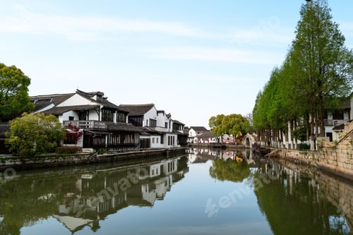 Preview: The water town named Jinze in Shanghai, China.