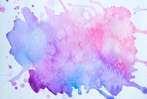 Preview: Abstract watercolor background with splatters of pink purple