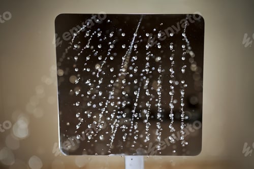 Preview: Abstract texture of water jets from the shower in close-up.