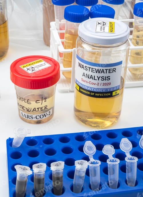Preview: Investigation of sars-cov-2 virus in humans in a wastewater laboratory, conceptual image