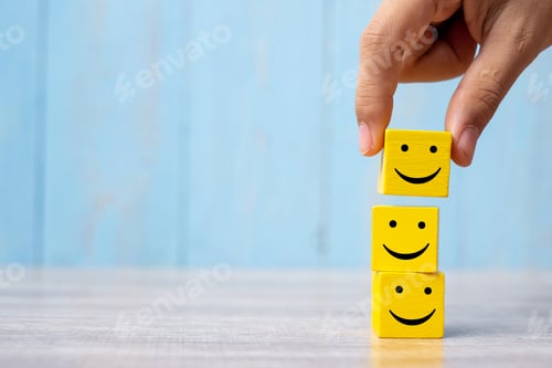 Preview: Emotional face cube blocks