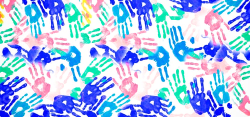 Preview: Handprint Paint On White Background On White Background