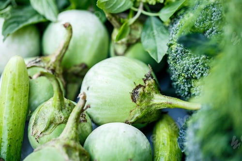 Preview: Eggplant and green herbs
