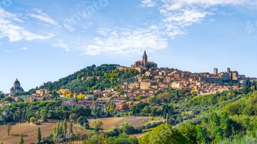 Preview: Skyline of Todi Medieval Village and Churches, Umbria, Italy