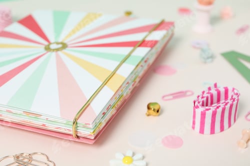 Preview: Concept of scrapbooking, scrapbooking for holiday, hobby concept