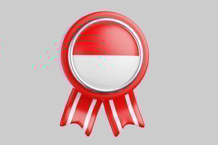 Preview: Indonesia flag ribbon badge