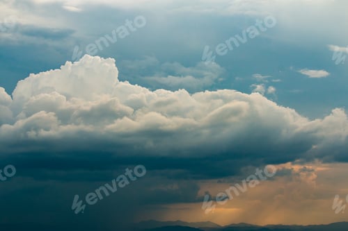Preview: colorful dramatic sky with cloud at sunset.