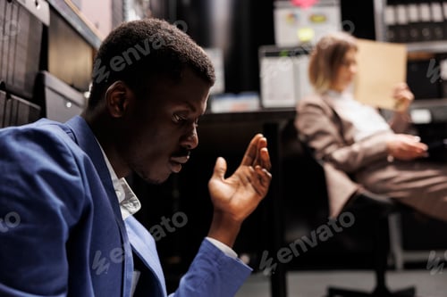 Preview: Colleagues working overtime