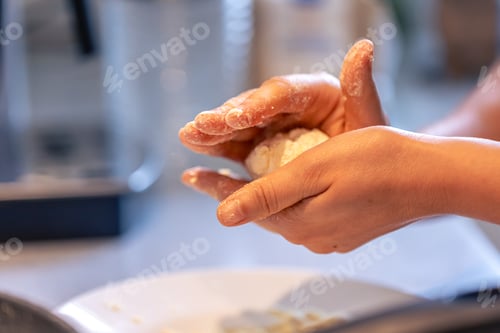 Preview: The process of making cheesecakes, cottage cheese fritter.