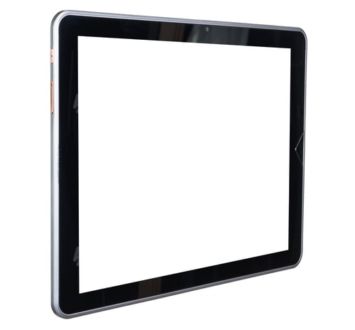 Preview: Black tablet white background without screen