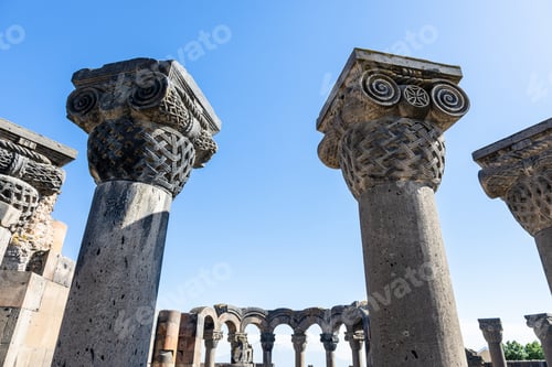 Preview: ionic capital of columns of Zvartnots Cathedral
