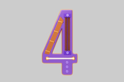 Preview: Gaming number four decoration